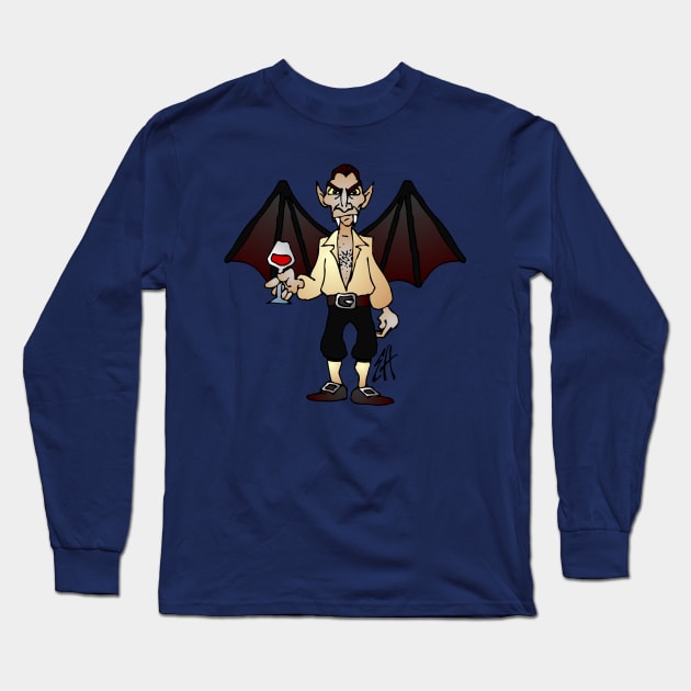 Vampire Long Sleeve T-Shirt by Cardvibes